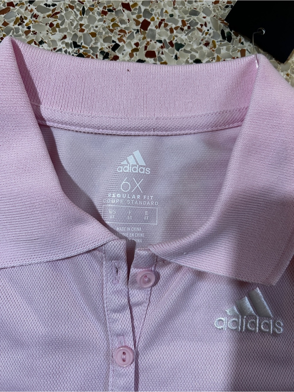 Girls’ Adidas SS RUFFLE POLO DRESS - Picture 6 of 7